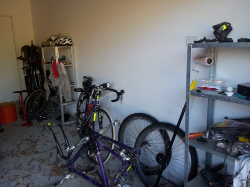 Bikes cluttering the garage